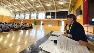 都留第二中学校　事前授業